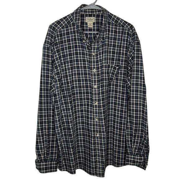 L.L. Bean Men's Button Down Plaid‎ Flannel Shirt Size XXL Style 0JRR6 - Picture 1 of 5